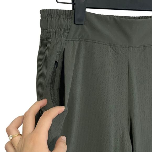 Athleta Textured Brooklyn Jogger Pants Women's Sz 2 Mountain Olive Athleisure - Picture 4 of 6